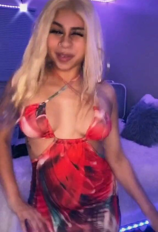 3. Beautiful BbygShai Shows Cleavage in Sexy Dress