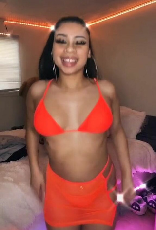 2. Amazing BbygShai in Hot Electric Orange Bikini Top