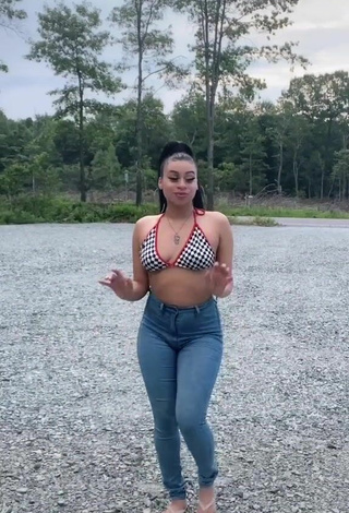 2. Sweetie BbygShai in Checkered Bikini Top and Bouncing Boobs