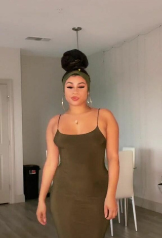 Sexy BbygShai in Olive Dress