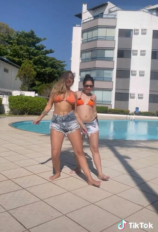 3. Hot Carolinne Silver in Bikini Top at the Swimming Pool