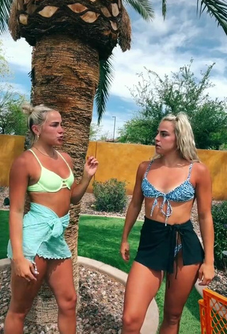 1. Cute Hanna & Haley Cavinder in Bikini Top