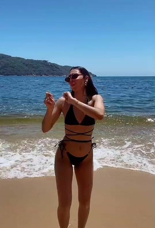 2. Hot Kimberly Loaiza in Black Bikini at the Beach