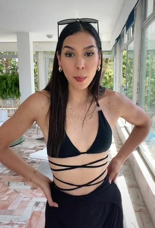 1. Beautiful Kimberly Loaiza in Sexy Black Bikini Top