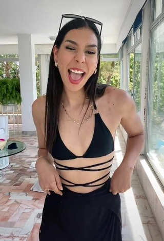2. Beautiful Kimberly Loaiza in Sexy Black Bikini Top