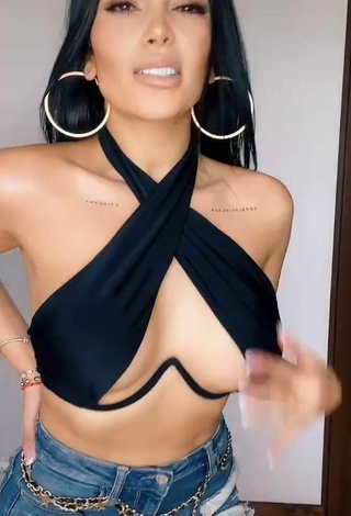 2. Beautiful Dania Méndez in Sexy Black Bikini Top