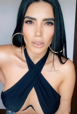 3. Beautiful Dania Méndez in Sexy Black Bikini Top
