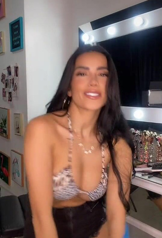4. Sweetie Dania Méndez in Leopard Bikini Top