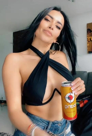 3. Cute Dania Méndez in Black Bikini Top