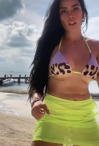 Hot Dania Méndez in Bikini Top at the Beach