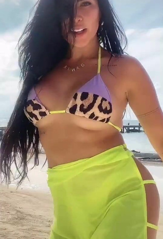 4. Hot Dania Méndez in Bikini Top at the Beach