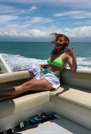 4. Hot Dani Russo in Bikini Top on a Boat
