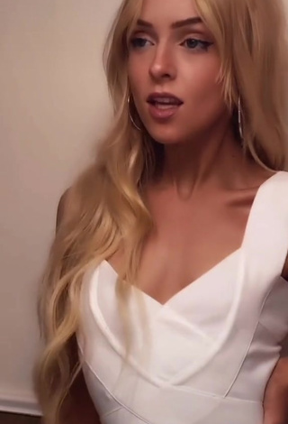 4. Sexy Darla Eliza in White Dress